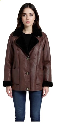 Damen lederimitat jacke mit - damen, lederimitat-jacke