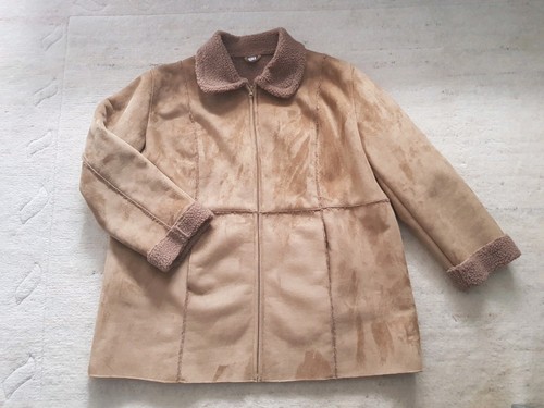 Wildleder imitat damenjacke - imitat,